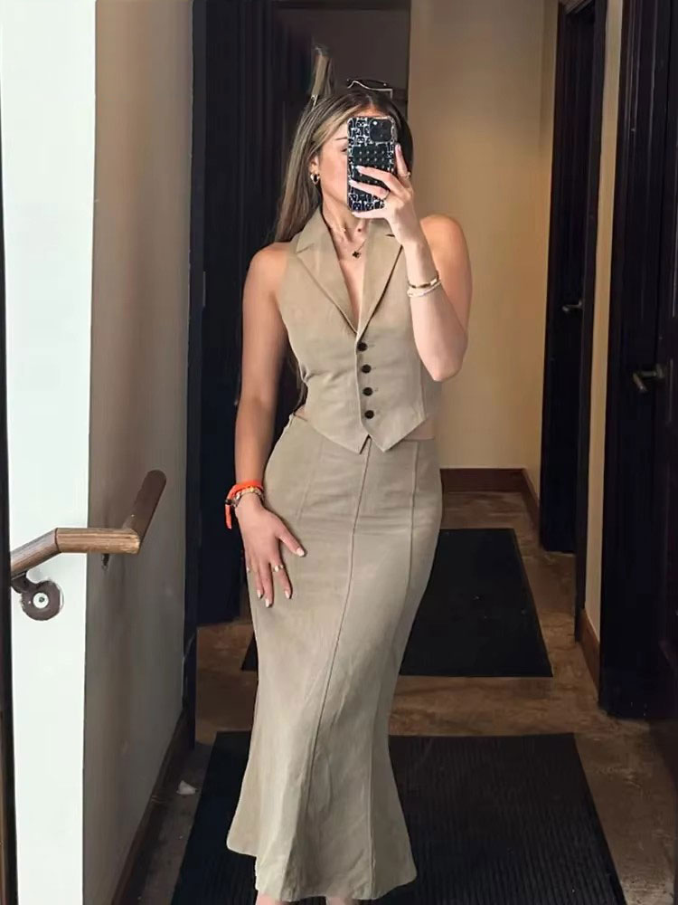 HH Women Solid Vest Skirt Sets - đánh giá và giá Women'S Fashion Vest Tops