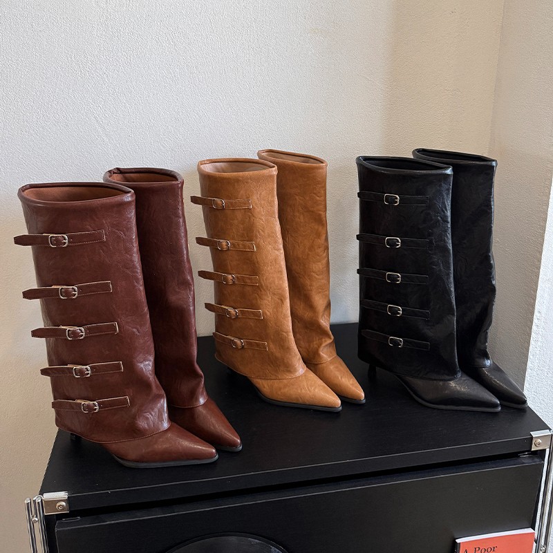 New Autumn Winter Pointed Toe  - đánh giá và giá Women'S Fashion Knee High Boots