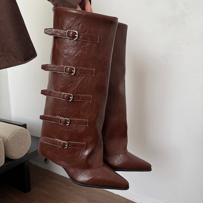 New Autumn Winter Pointed Toe  - đánh giá và giá Women'S Fashion Knee High Boots