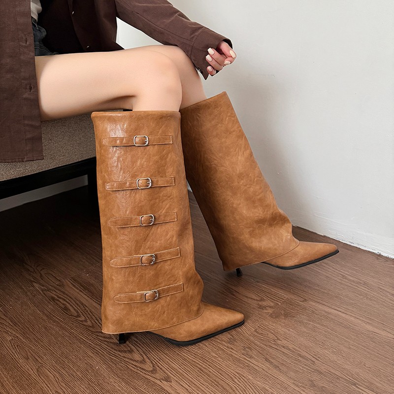 New Autumn Winter Pointed Toe  - đánh giá và giá Women'S Fashion Knee High Boots