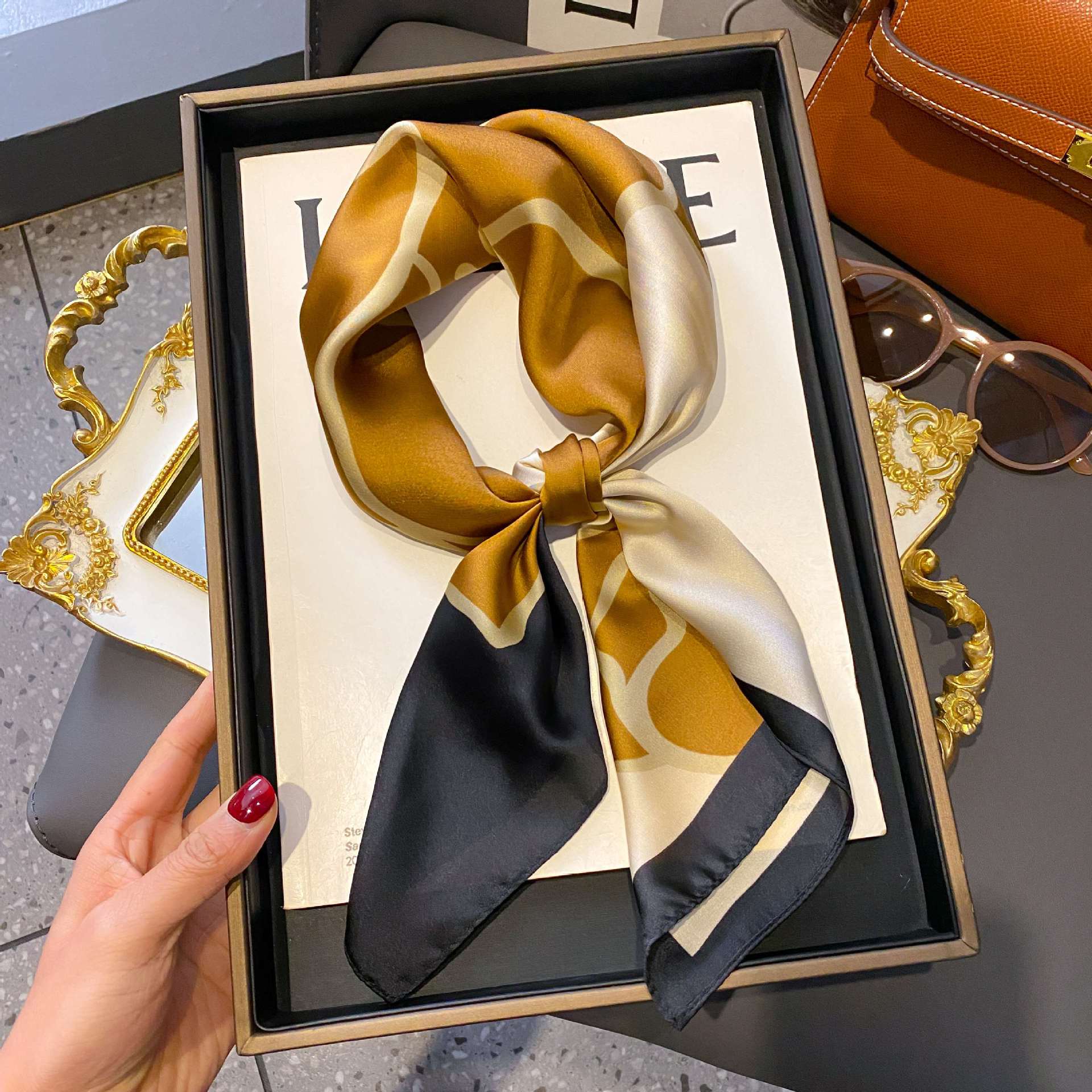 Fashion Luxury Brand 70cm Silk - đánh giá và giá Women Fashion Necktie