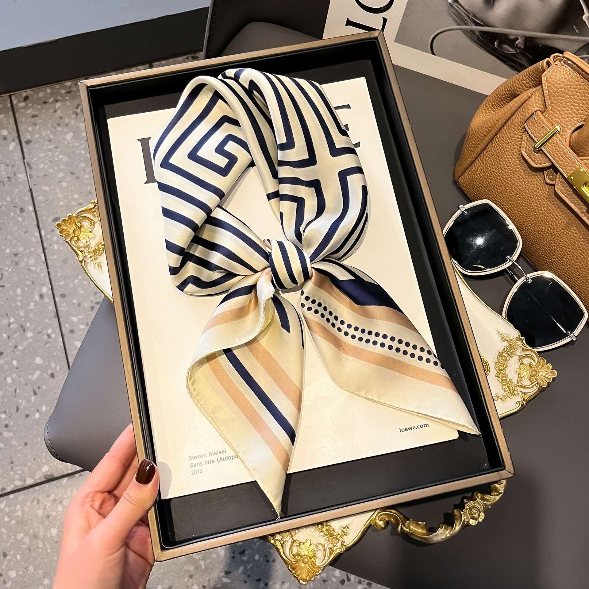 Fashion Luxury Brand 70cm Silk - đánh giá và giá Women Fashion Necktie